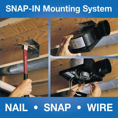 Air King 50 CFM Snap-In Exhaust Fan (ENERGY STAR® Certified, ceiling mounted, light, white)