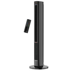 Lasko 1500W Oscillating All Season Tower Fan & Space Heater with Timer & Remote, FH610, Black